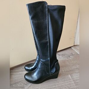 Lifestride Nadra Wedge Boots, Size 6.5, Black